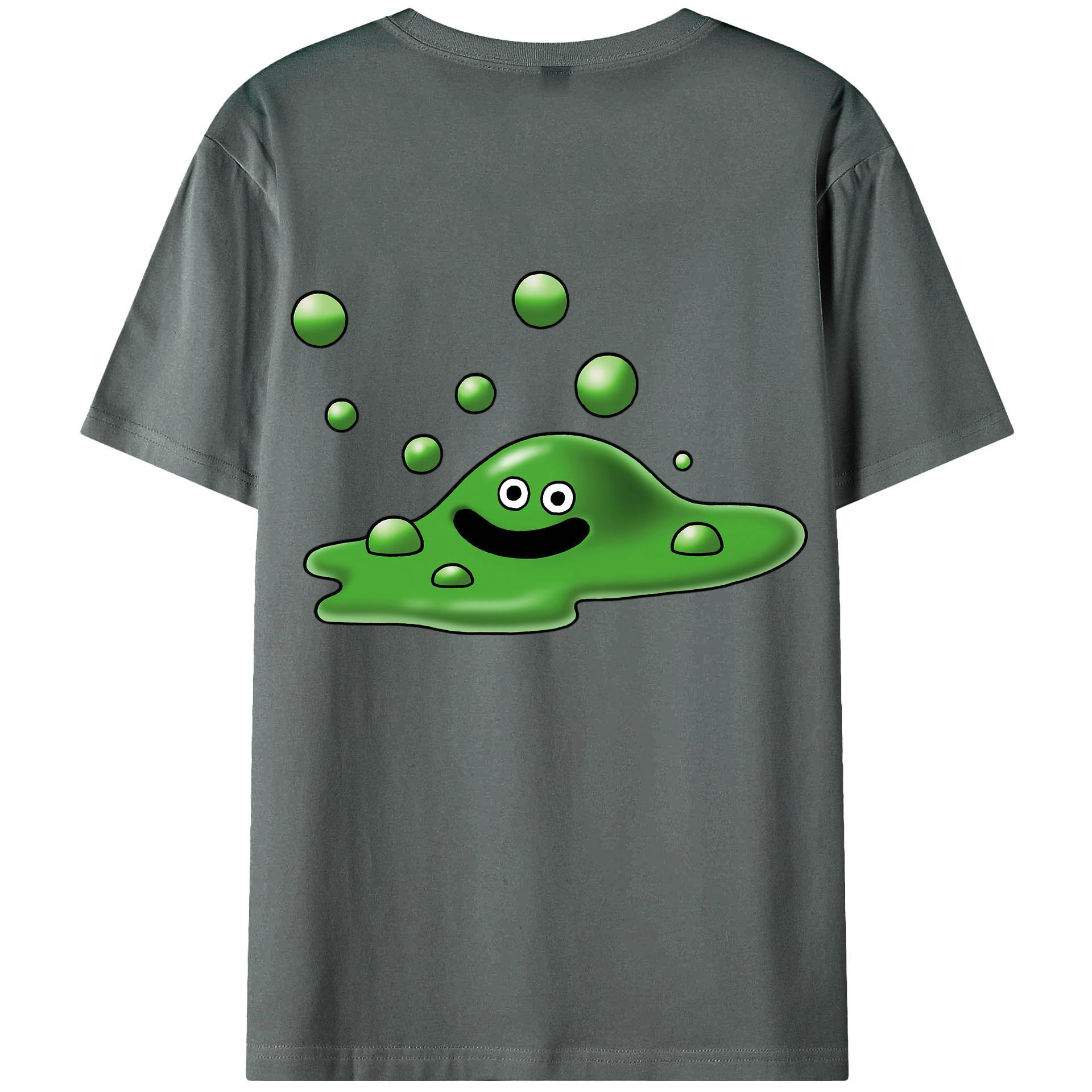 （画像用） ドラゴンクエスト Doragon Kuesuto Dragon Quest 綿100％ メンズ半袖Tシャツ（バックプリント） 通気性